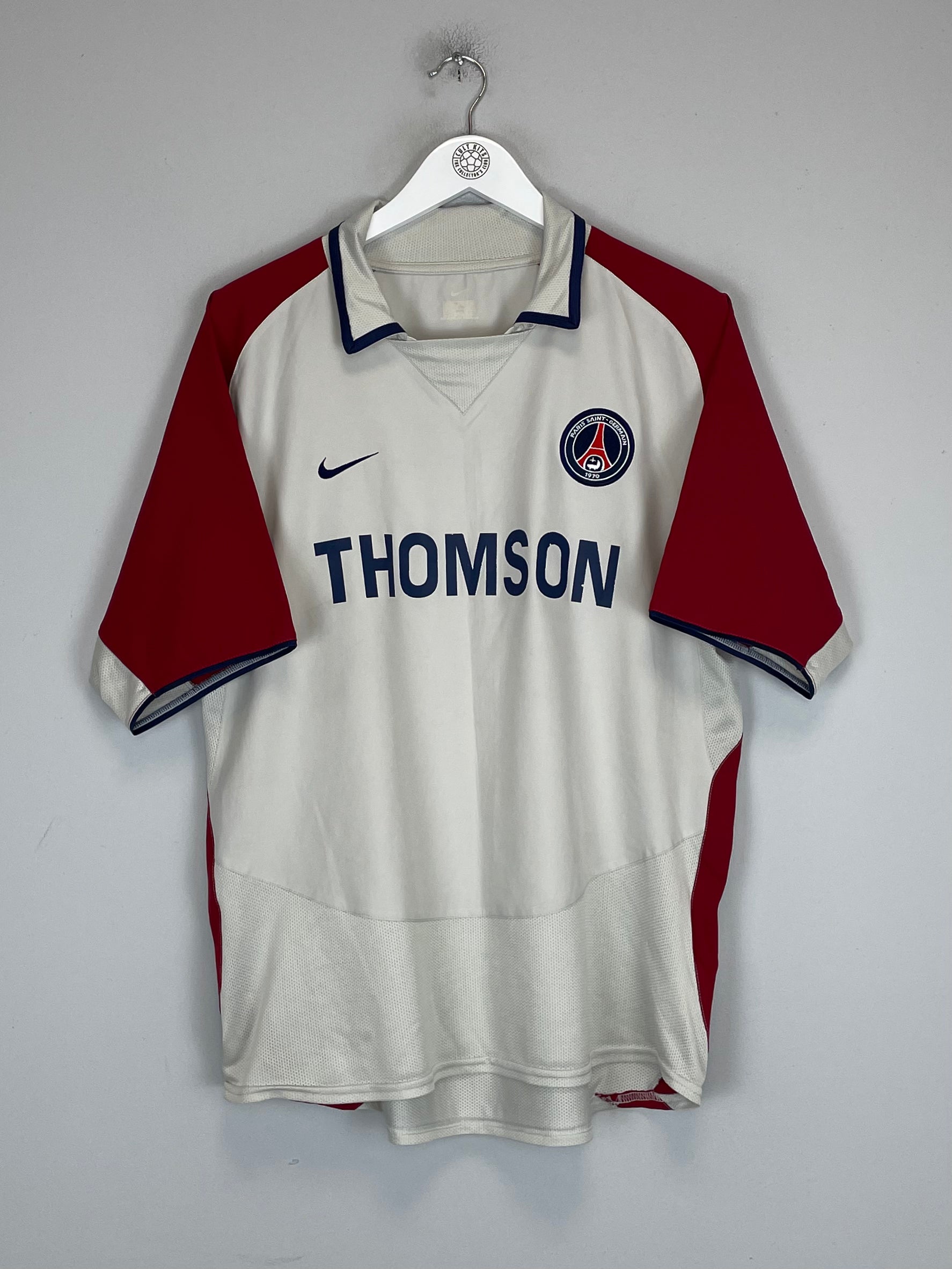 Shop 2003/04 PSG AWAY SHIRT (L) NIKE, classic football shirts, vintage football shirts & retro soccer jerseys at Cult Kits