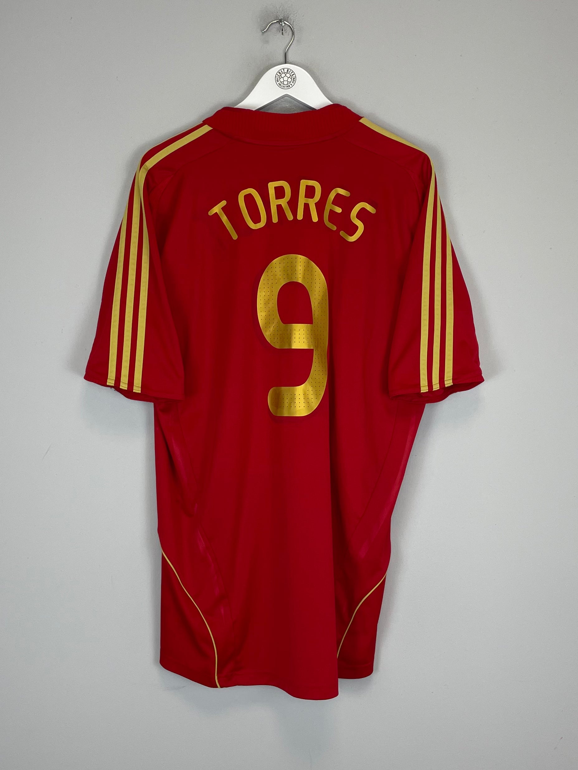 Shop 2008/10 SPAIN TORRES #9 HOME SHIRT (XL) ADIDAS, classic football shirts, vintage football shirts & retro soccer jerseys at Cult Kits
