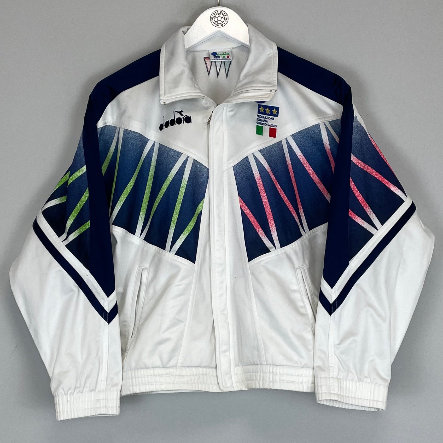 Shop 1994 ITALY TRACK JACKET (XS) DIADORA, classic football shirts, vintage football shirts & retro soccer jerseys at Cult Kits