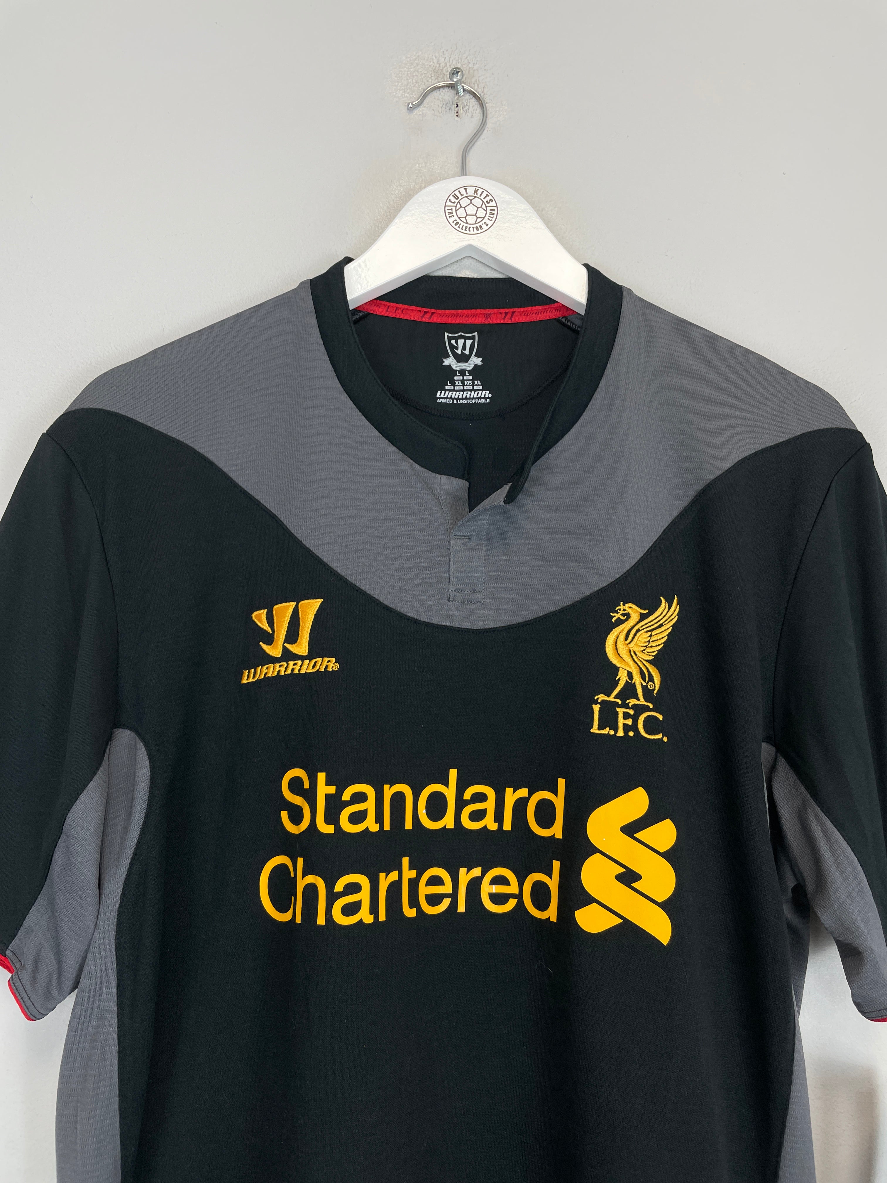 Shop 2012/13 LIVERPOOL SUAREZ #7 *BNWT* AWAY SHIRT (L) WARRIOR, classic football shirts, vintage football shirts & retro soccer jerseys at Cult Kits