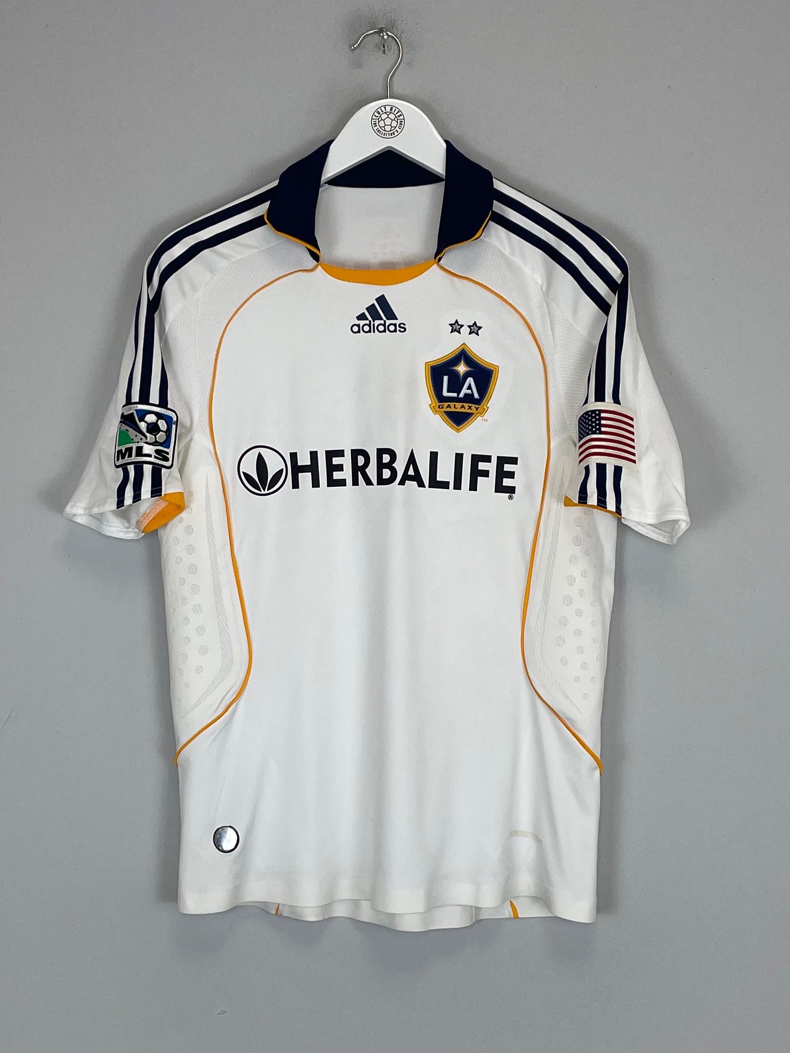 Shop 2008/09 LA GALAXY BECKHAM #23 *PLAYER ISSUE* HOME SHIRT (S) ADIDAS, classic football shirts, vintage football shirts & retro soccer jerseys at Cult Kits