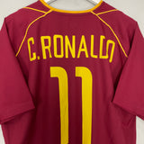 Shop 2002/04 PORTUGAL C.RONALDO #11 HOME SHIRT (L) NIKE, classic football shirts, vintage football shirts & retro soccer jerseys at Cult Kits