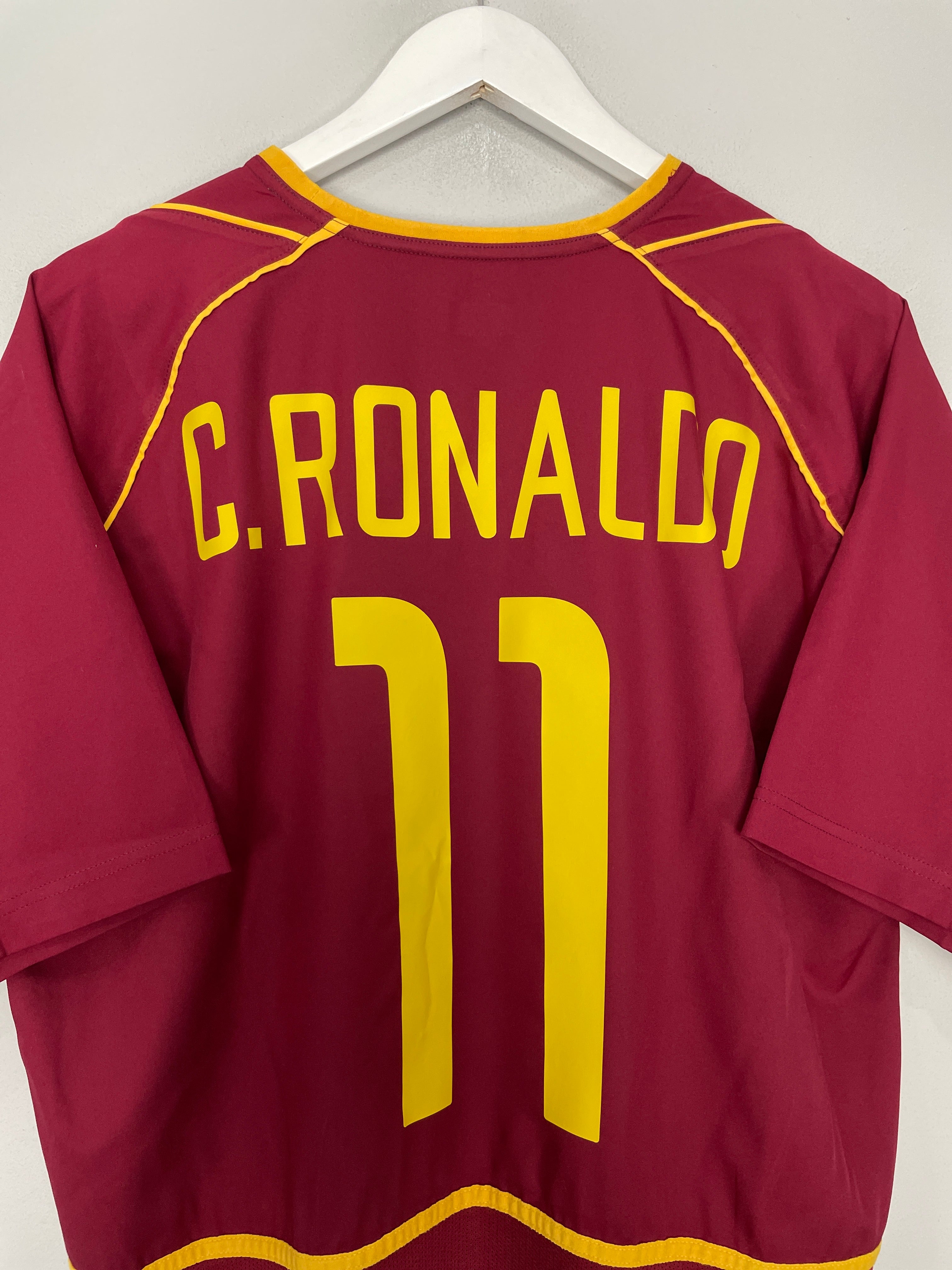 Shop 2002/04 PORTUGAL C.RONALDO #11 HOME SHIRT (L) NIKE, classic football shirts, vintage football shirts & retro soccer jerseys at Cult Kits