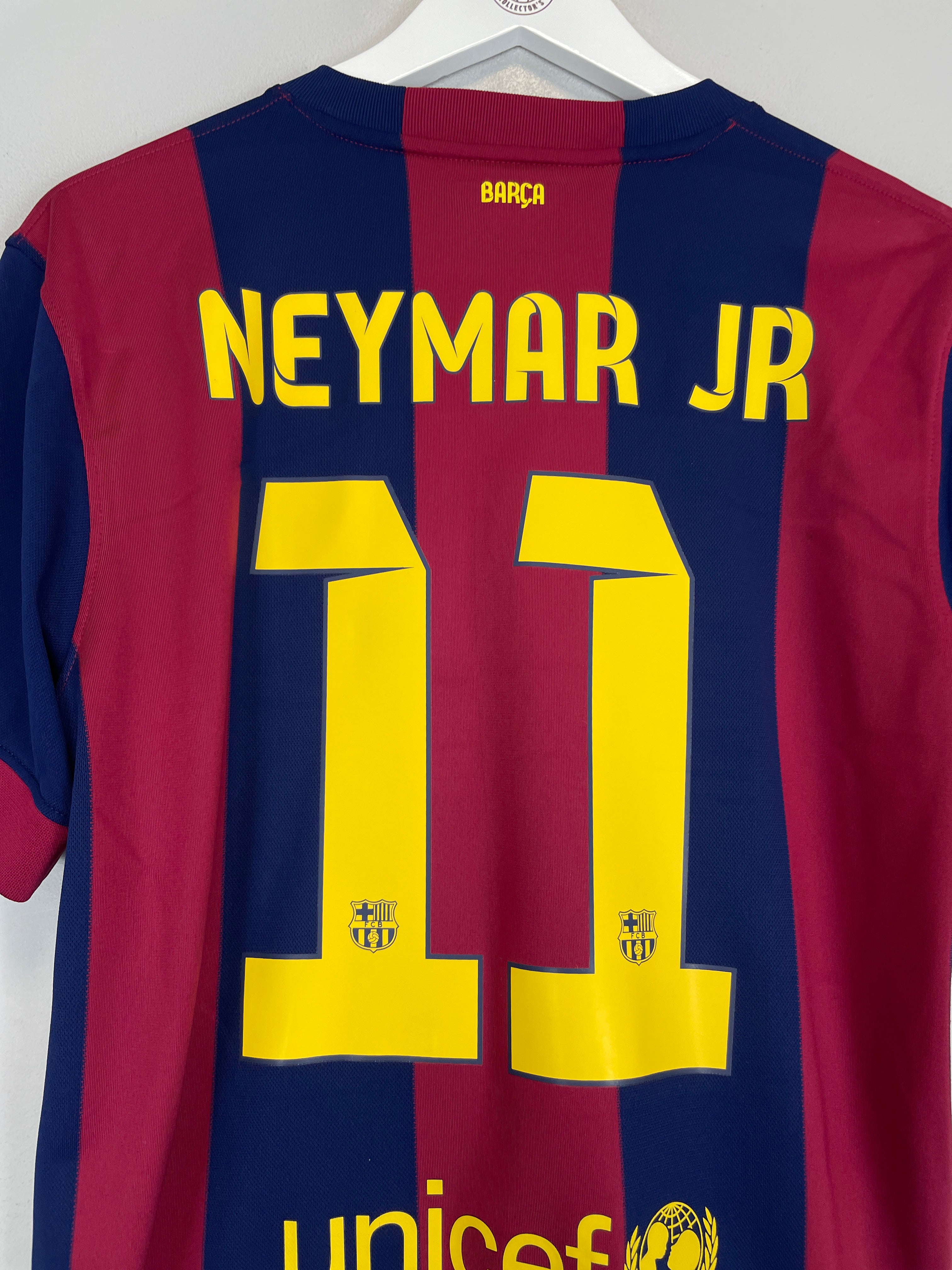 Shop 2014/15 BARCELONA NEYMAR JR #11 HOME SHIRT (M) NIKE, classic football shirts, vintage football shirts & retro soccer jerseys at Cult Kits
