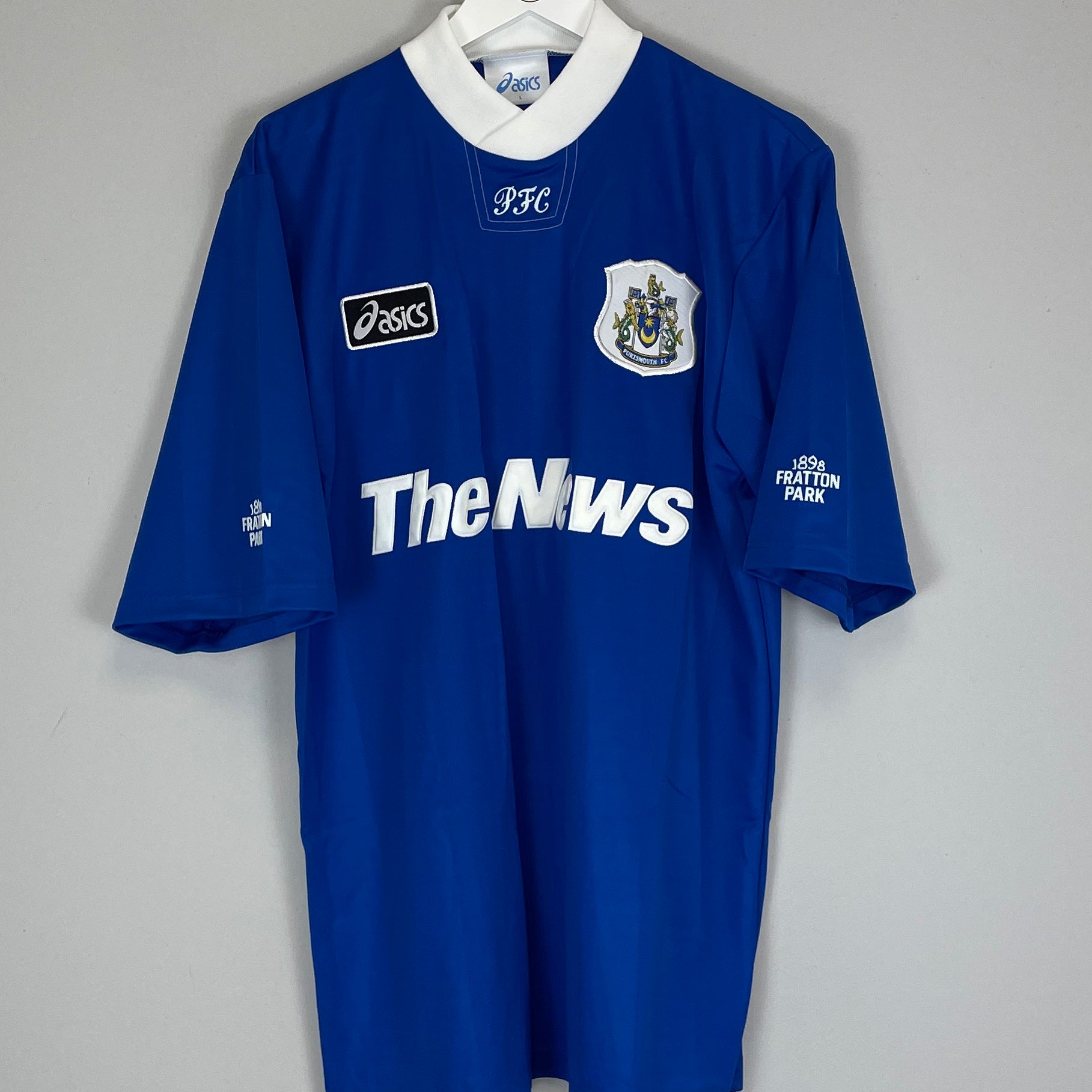 Shop 1995/97 PORTSMOUTH *MINT* HOME SHIRT (L) ASICS, classic football shirts, vintage football shirts & retro soccer jerseys at Cult Kits