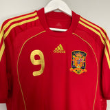 Shop 2008/10 SPAIN TORRES #9 HOME SHIRT (M) ADIDAS, classic football shirts, vintage football shirts & retro soccer jerseys at Cult Kits
