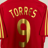 Shop 2008/10 SPAIN TORRES #9 HOME SHIRT (M) ADIDAS, classic football shirts, vintage football shirts & retro soccer jerseys at Cult Kits