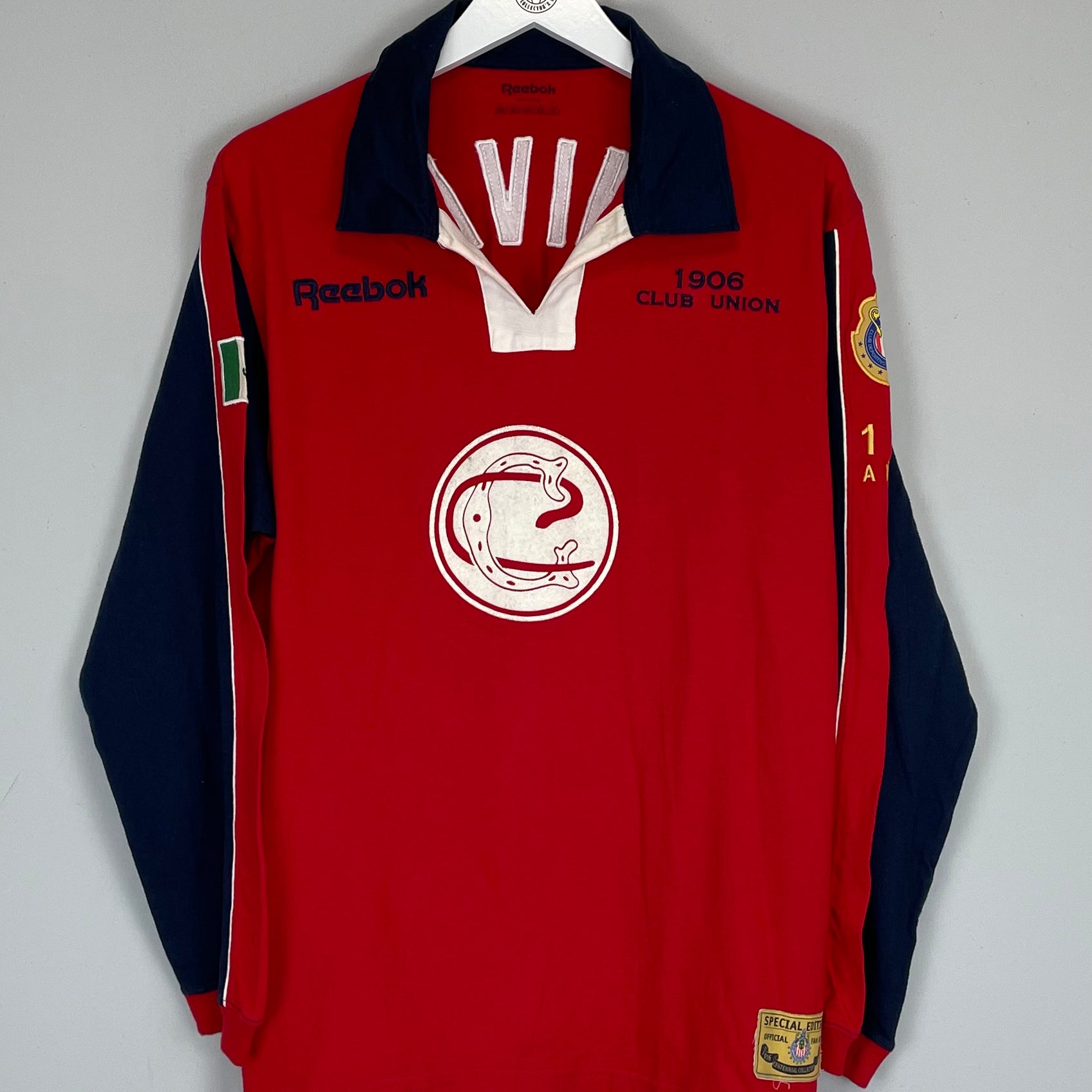 Shop 2006/07 CHIVAS GUADALAJARA L/S *CENTENARY* SHIRT (M) REEBOK, classic football shirts, vintage football shirts & retro soccer jerseys at Cult Kits