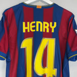 Shop 2009/10 BARCELONA HENRY #14 HOME SHIRT (M) NIKE, classic football shirts, vintage football shirts & retro soccer jerseys at Cult Kits