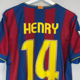 Shop 2009/10 BARCELONA HENRY #14 HOME SHIRT (M) NIKE, classic football shirts, vintage football shirts & retro soccer jerseys at Cult Kits