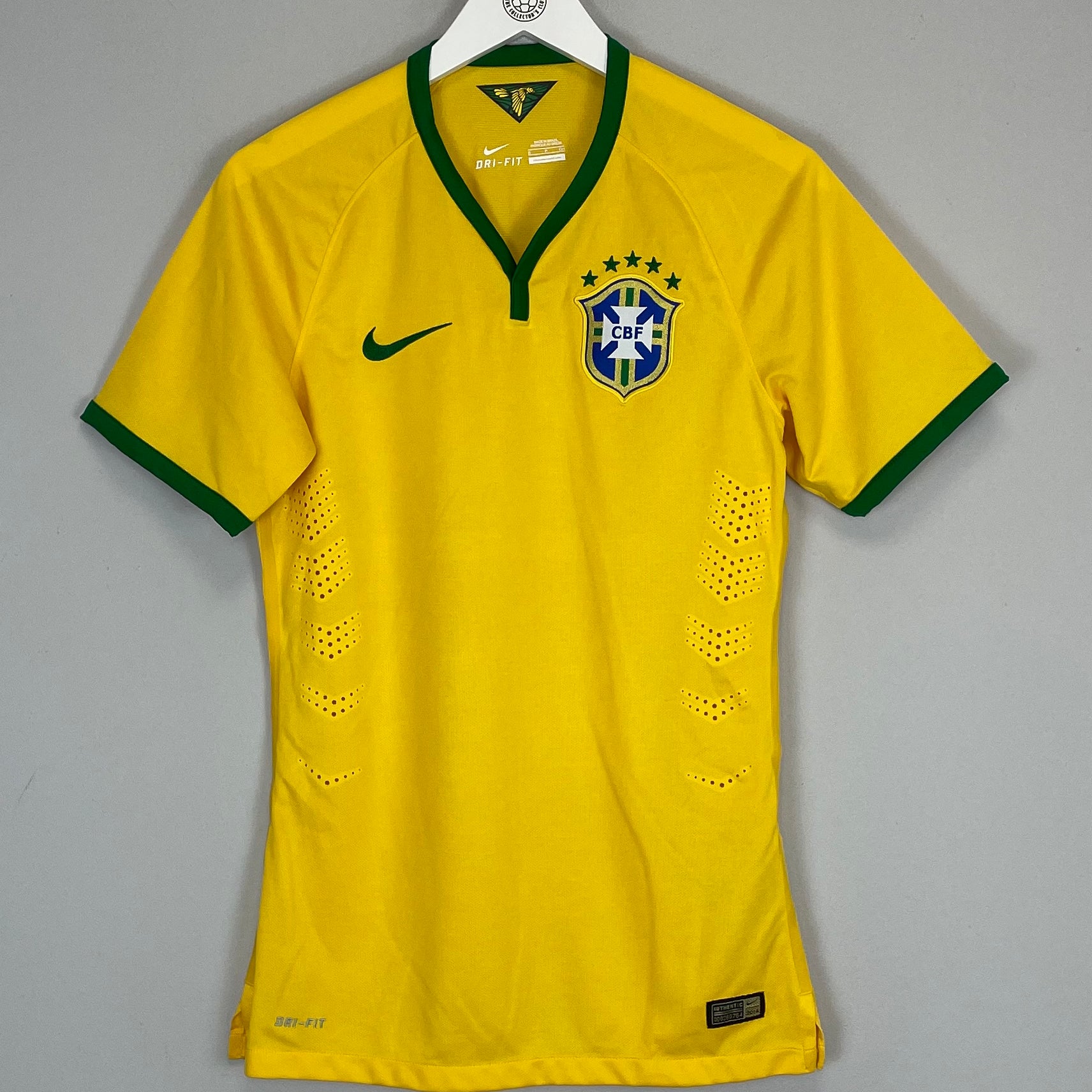 Shop 2014/15 BRAZIL *AUTHENTIC* HOME SHIRT (S) NIKE, classic football shirts, vintage football shirts & retro soccer jerseys at Cult Kits