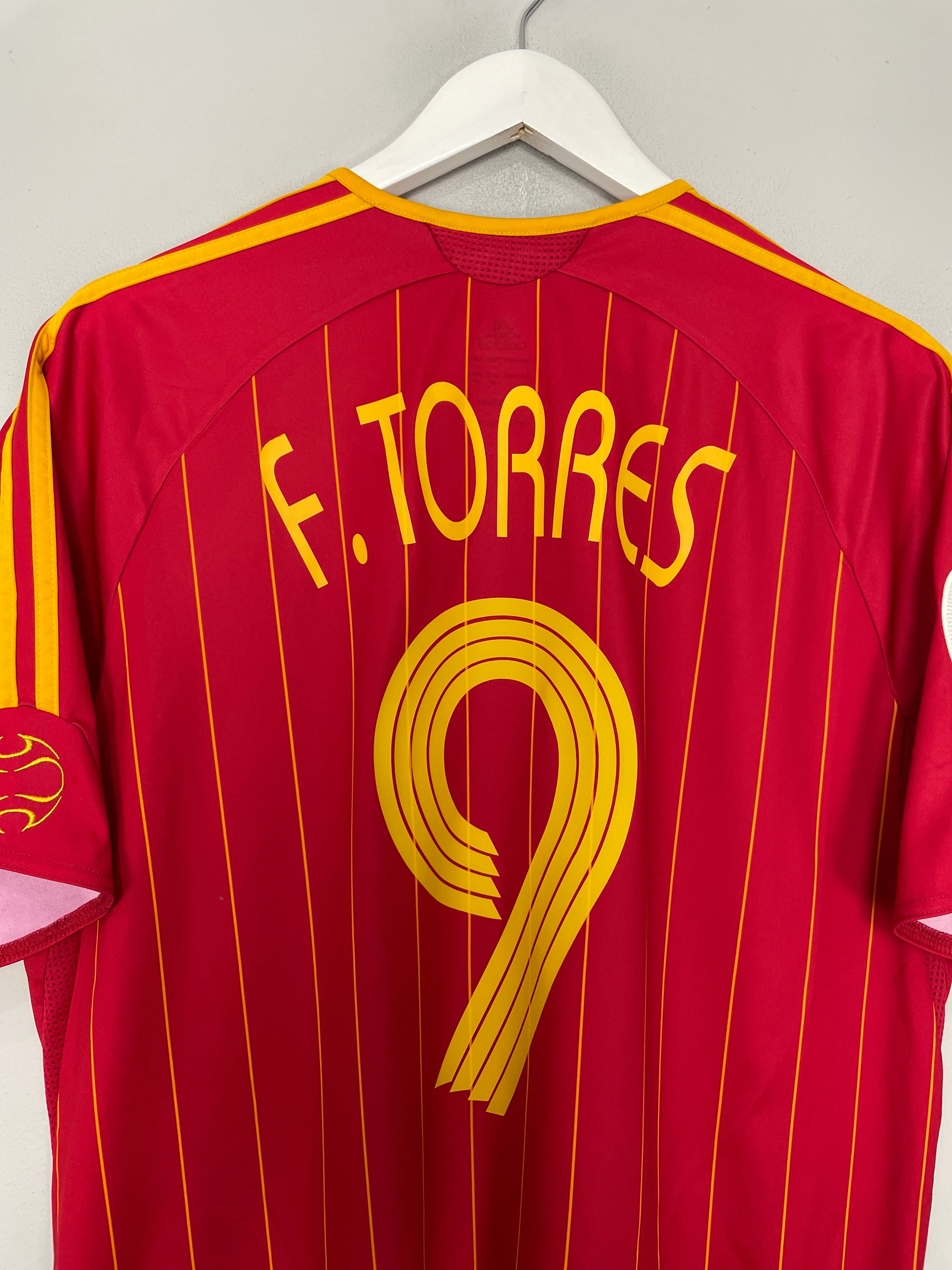 Shop 2006/08 SPAIN F.TORRES #9 HOME SHIRT (L) ADIDAS, classic football shirts, vintage football shirts & retro soccer jerseys at Cult Kits
