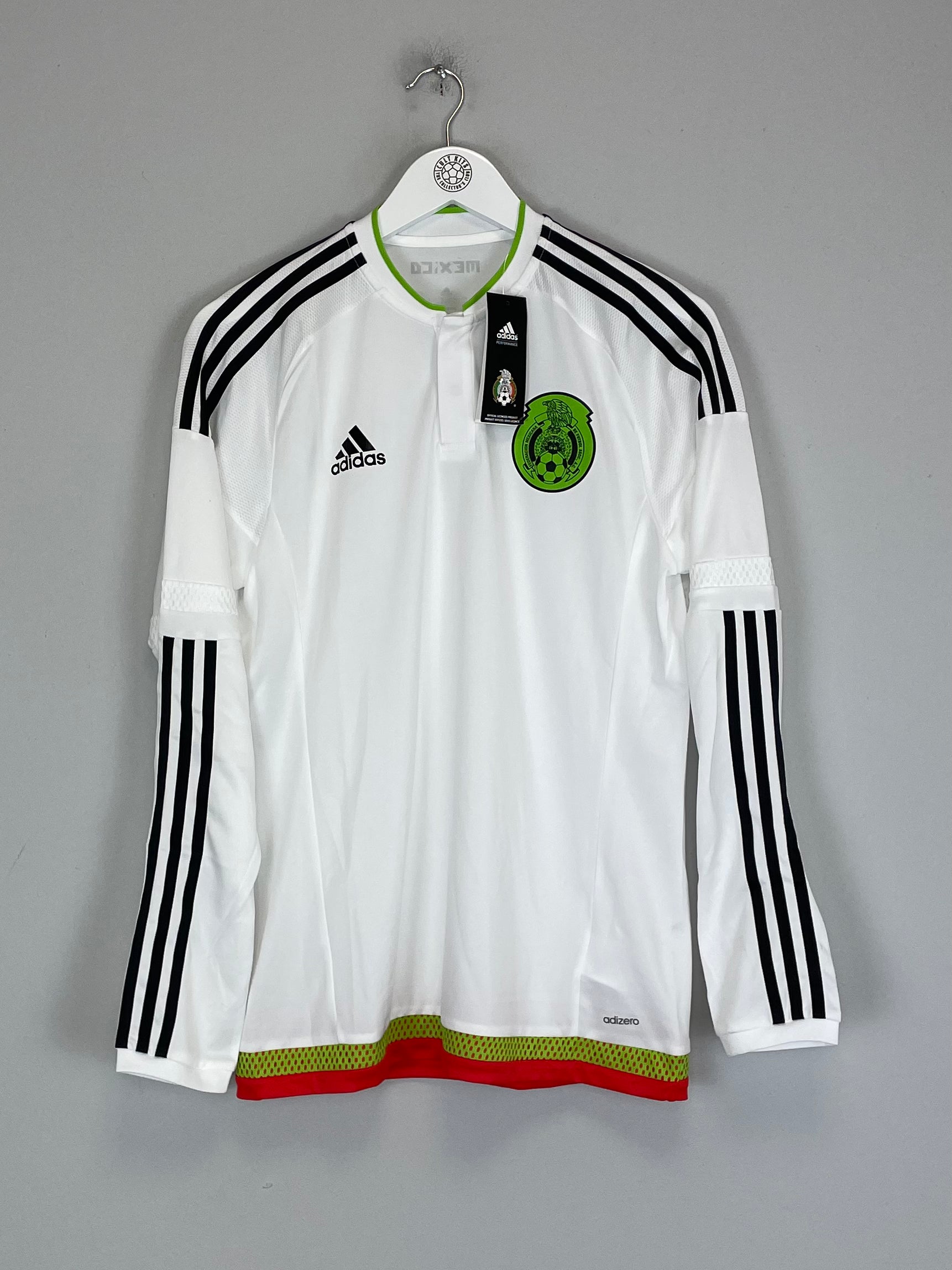 Shop 2014/15 MEXICO *BNWT* PLAYER ISSUE L/S AWAY SHIRT (M) ADIDAS, classic football shirts, vintage football shirts & retro soccer jerseys at Cult Kits