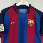 Shop 2003/04 BARCELONA RONALDINHO #10 HOME SHIRT (M) NIKE, classic football shirts, vintage football shirts & retro soccer jerseys at Cult Kits