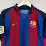 Shop 2003/04 BARCELONA RONALDINHO #10 HOME SHIRT (M) NIKE, classic football shirts, vintage football shirts & retro soccer jerseys at Cult Kits