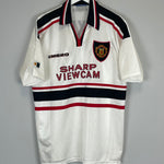 Shop 1997/98 MANCHESTER UNITED BECKHAM #7 AWAY SHIRT (XL) UMBRO, classic football shirts, vintage football shirts & retro soccer jerseys at Cult Kits