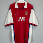 Shop 1998/99 ARSENAL BERGKAMP #10 HOME SHIRT (XXL) NIKE, classic football shirts, vintage football shirts & retro soccer jerseys at Cult Kits