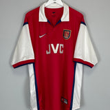 Shop 1998/99 ARSENAL BERGKAMP #10 HOME SHIRT (XXL) NIKE, classic football shirts, vintage football shirts & retro soccer jerseys at Cult Kits
