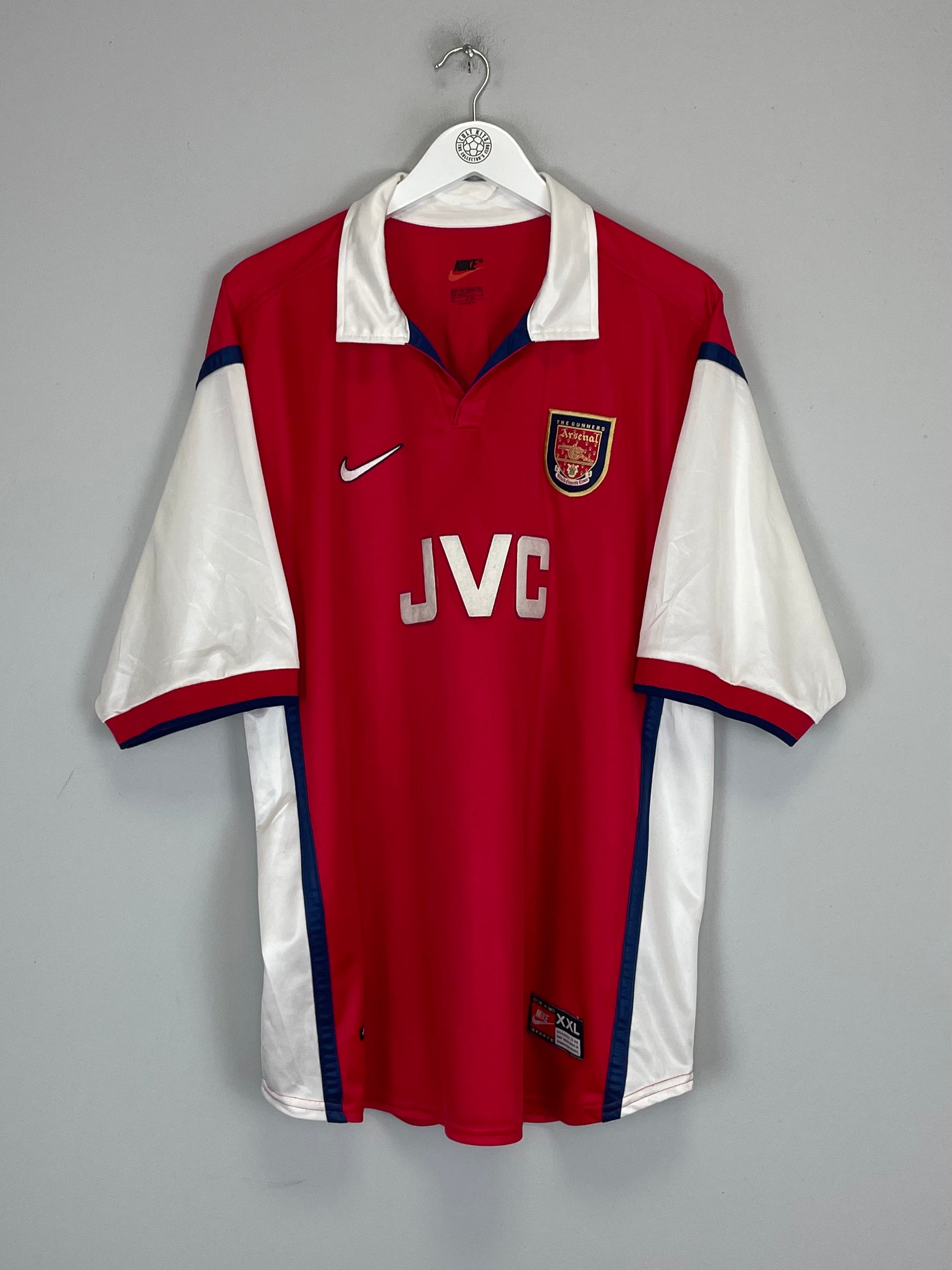 Shop 1998/99 ARSENAL BERGKAMP #10 HOME SHIRT (XXL) NIKE, classic football shirts, vintage football shirts & retro soccer jerseys at Cult Kits