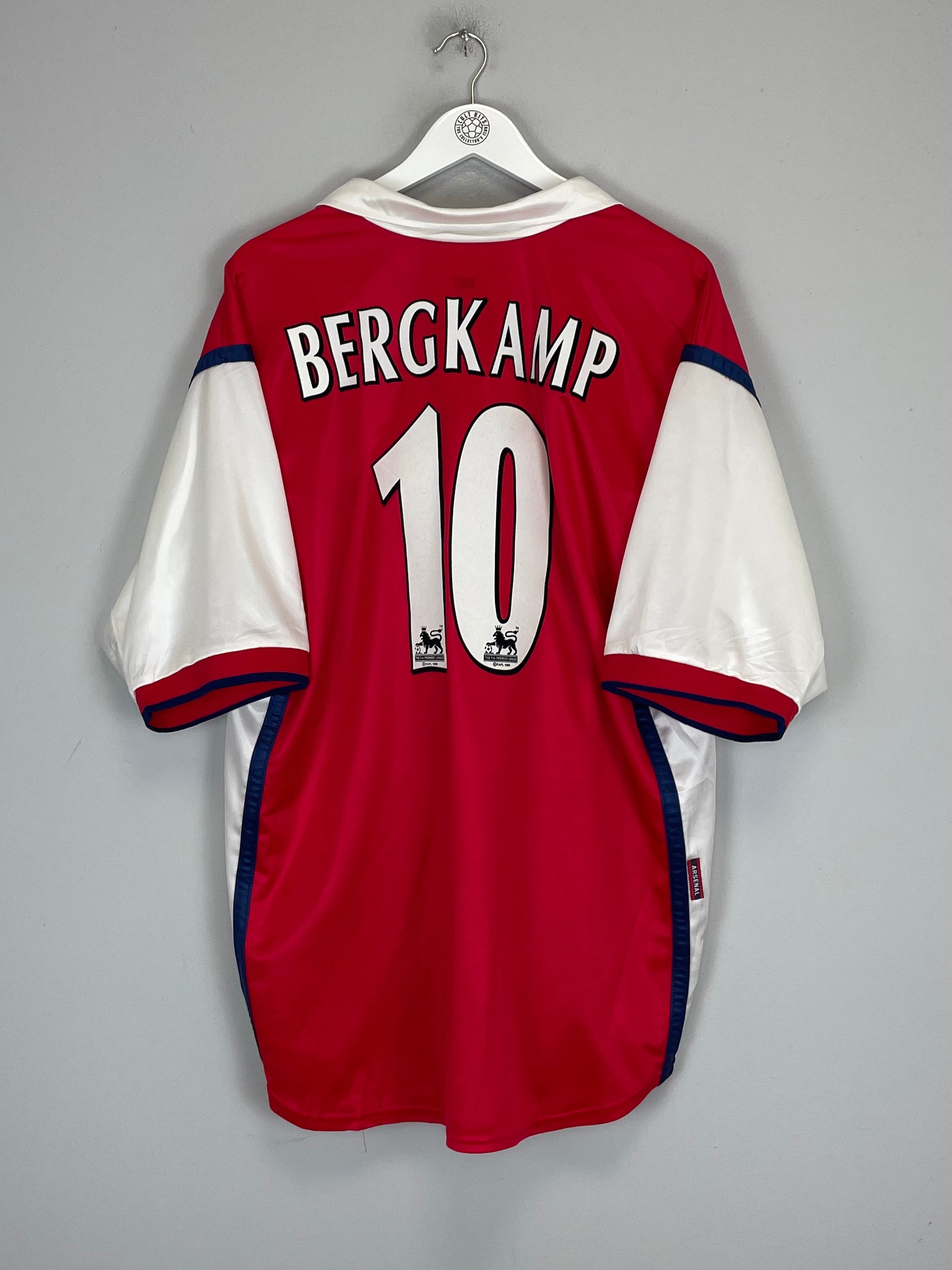 Shop 1998/99 ARSENAL BERGKAMP #10 HOME SHIRT (XXL) NIKE, classic football shirts, vintage football shirts & retro soccer jerseys at Cult Kits