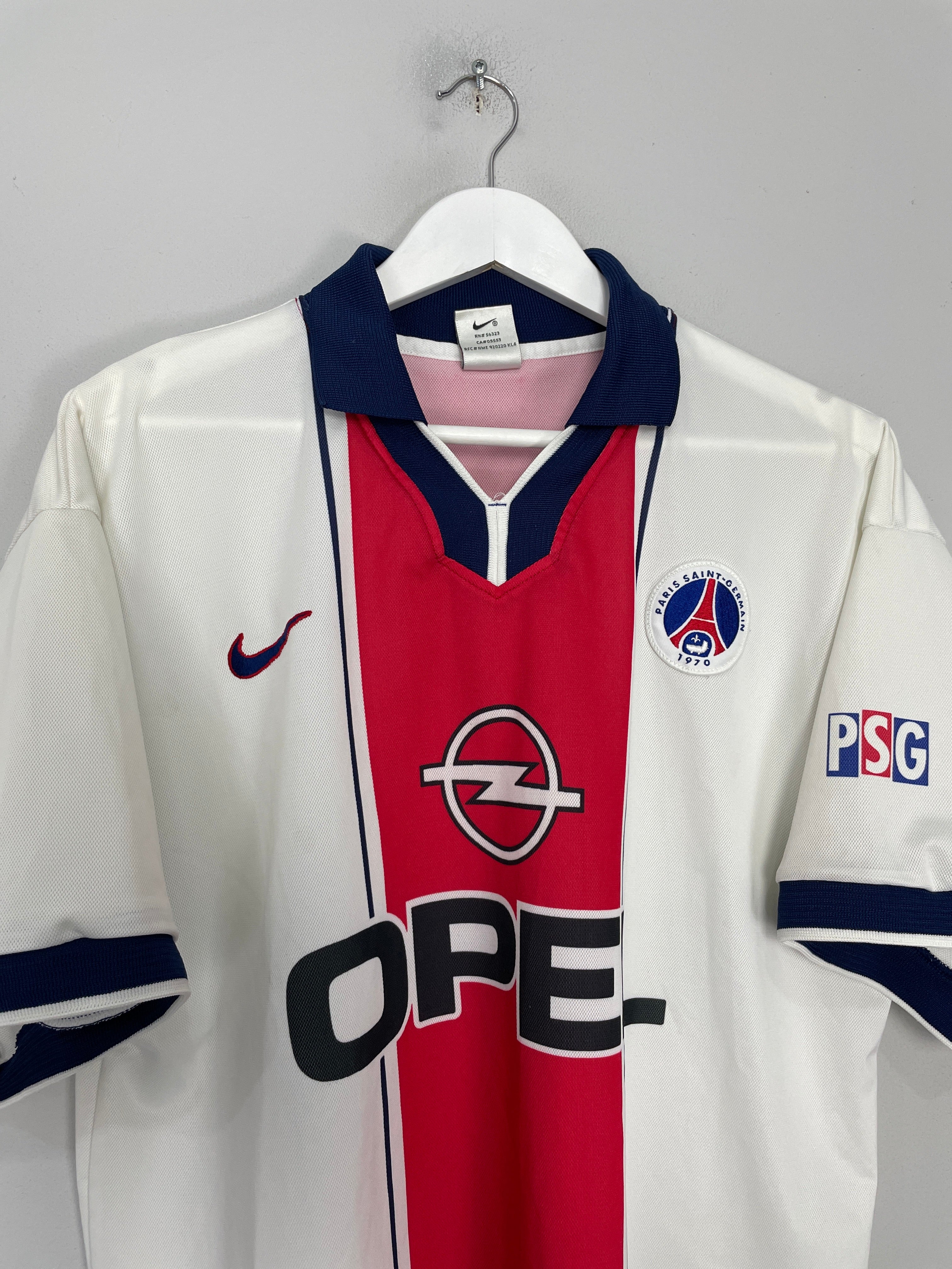 Shop 1997/98 PSG AWAY SHIRT (XL) NIKE, classic football shirts, vintage football shirts & retro soccer jerseys at Cult Kits