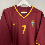 2000/02 PORTUGAL FIGO #7 HOME SHIRT (XL) NIKE