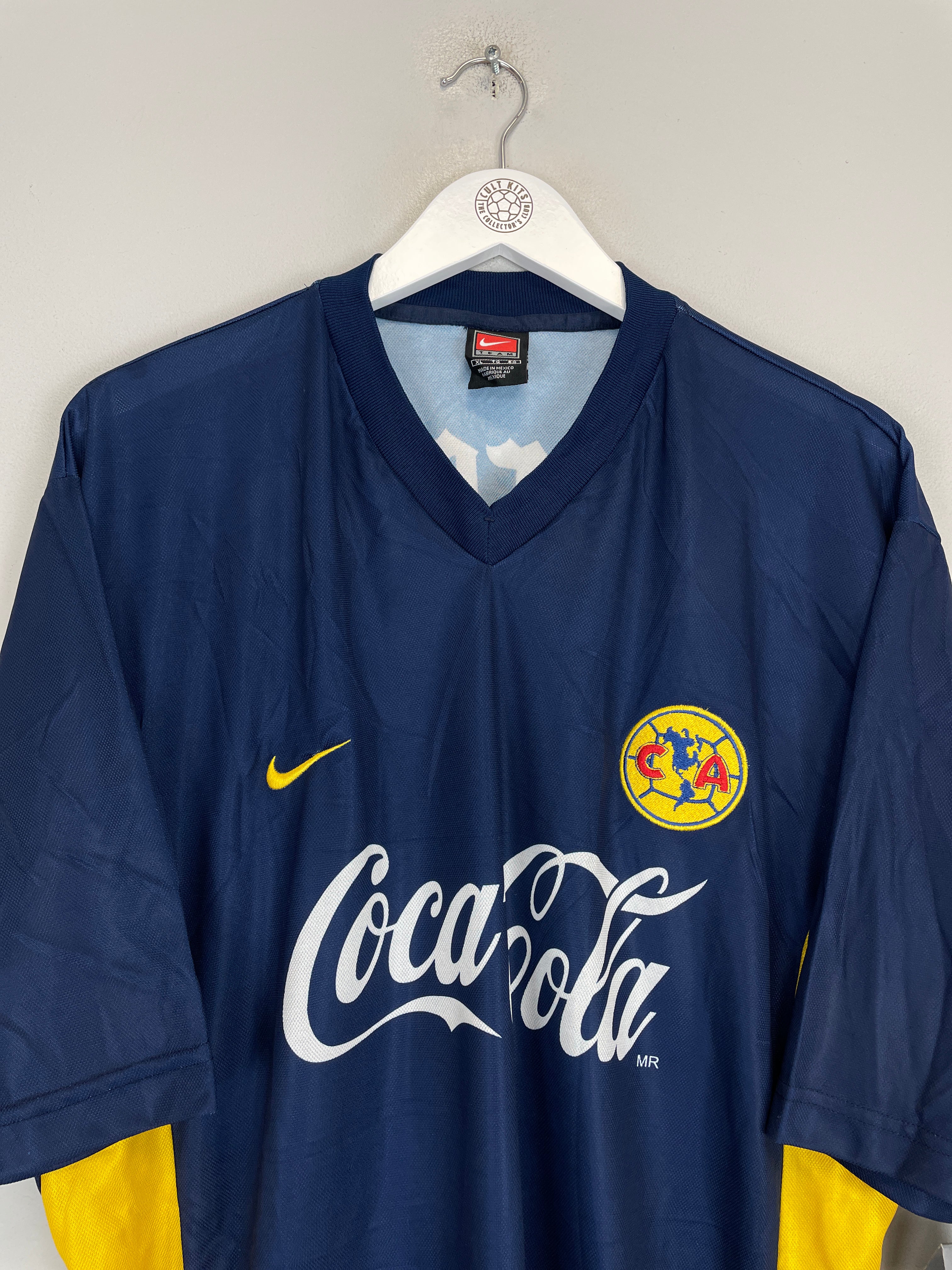 Shop 2000/01 CLUB AMERICA *BNWT* AWAY SHIRT (XL) NIKE, classic football shirts, vintage football shirts & retro soccer jerseys at Cult Kits