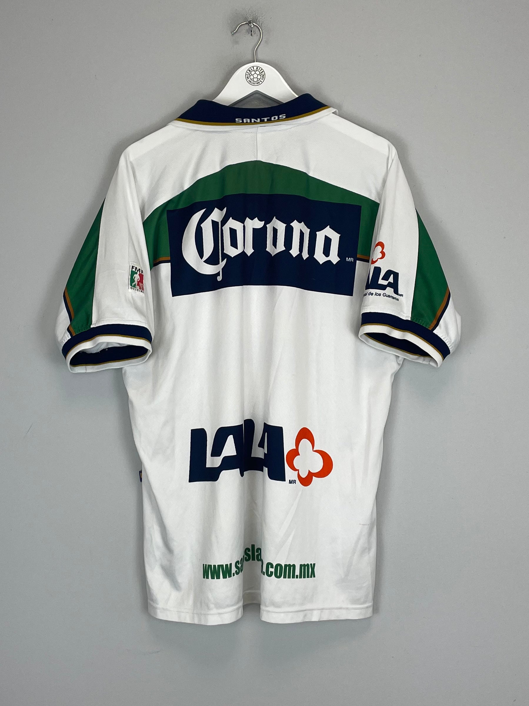 Shop 2001/02 SANTOS LAGUNA HOME SHIRT (XL) CORONA, classic football shirts, vintage football shirts & retro soccer jerseys at Cult Kits