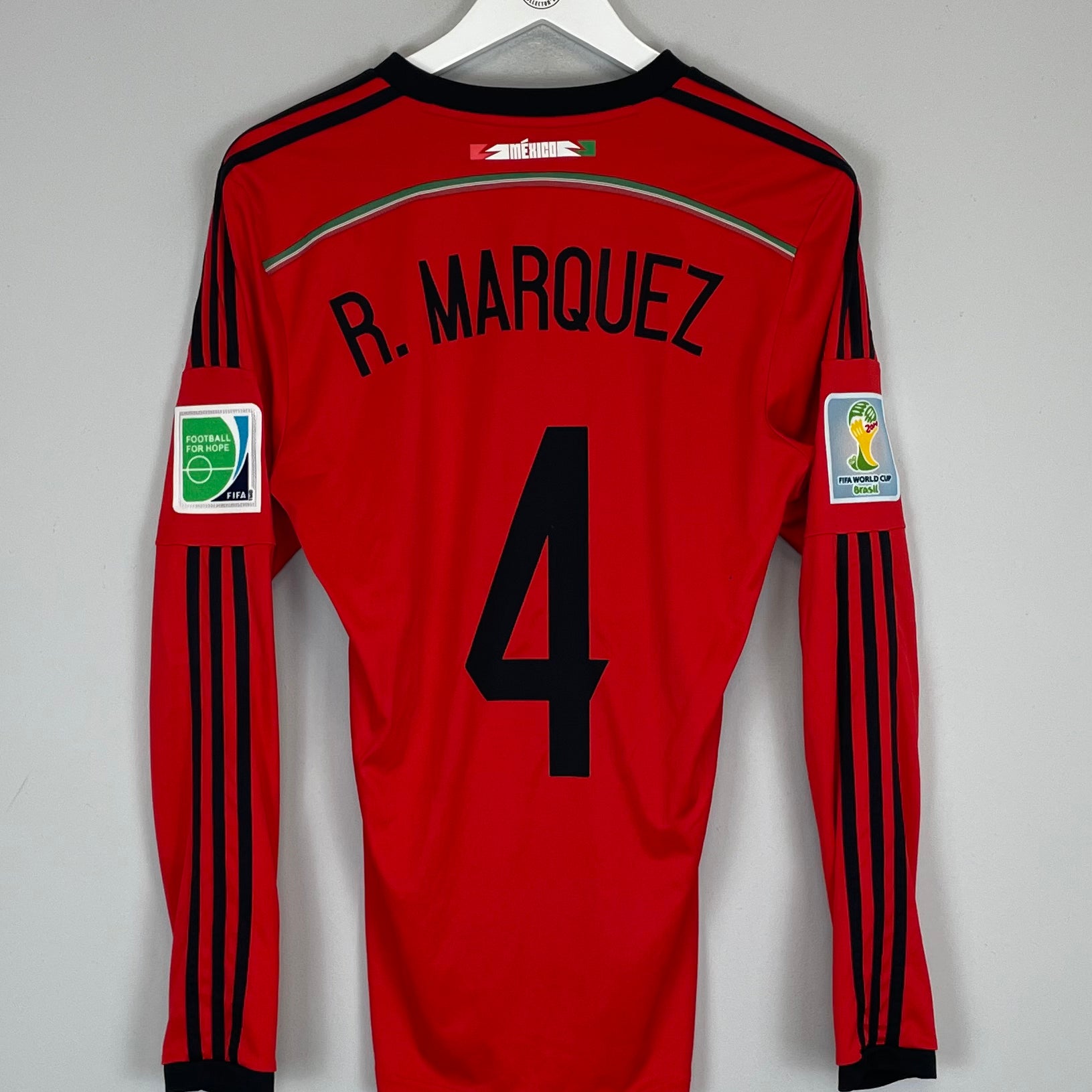 Shop 2014/15 MEXICO R.MARQUEZ #4 L/S AWAY SHIRT (S) ADIDAS, classic football shirts, vintage football shirts & retro soccer jerseys at Cult Kits