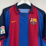 Shop 2003/04 BARCELONA OVERMARS #11 HOME SHIRT (L) NIKE, classic football shirts, vintage football shirts & retro soccer jerseys at Cult Kits