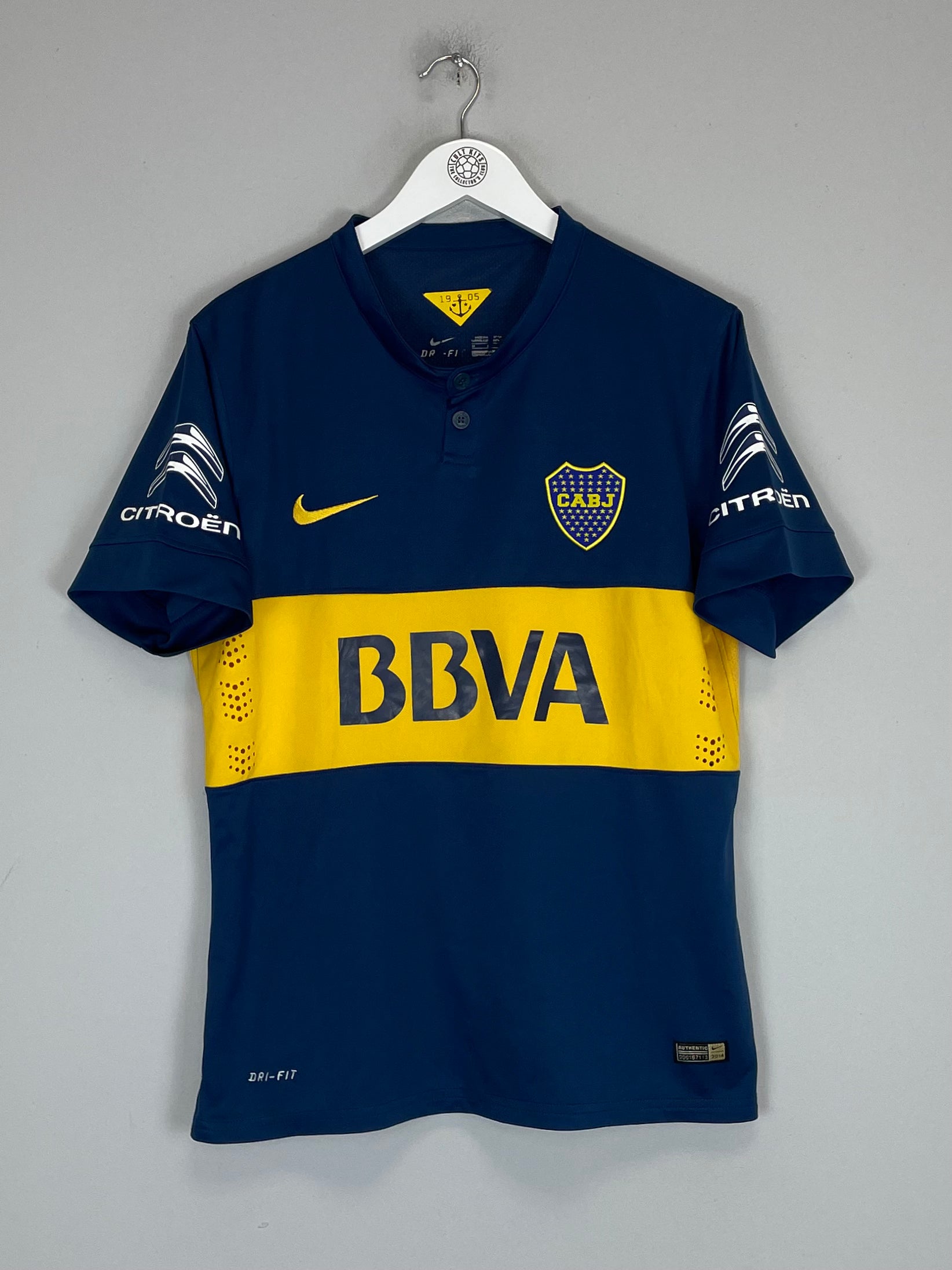 Shop 2013/14 BOCA JUNIORS *PLAYER ISSUE* HOME SHIRT (M) NIKE, classic football shirts, vintage football shirts & retro soccer jerseys at Cult Kits