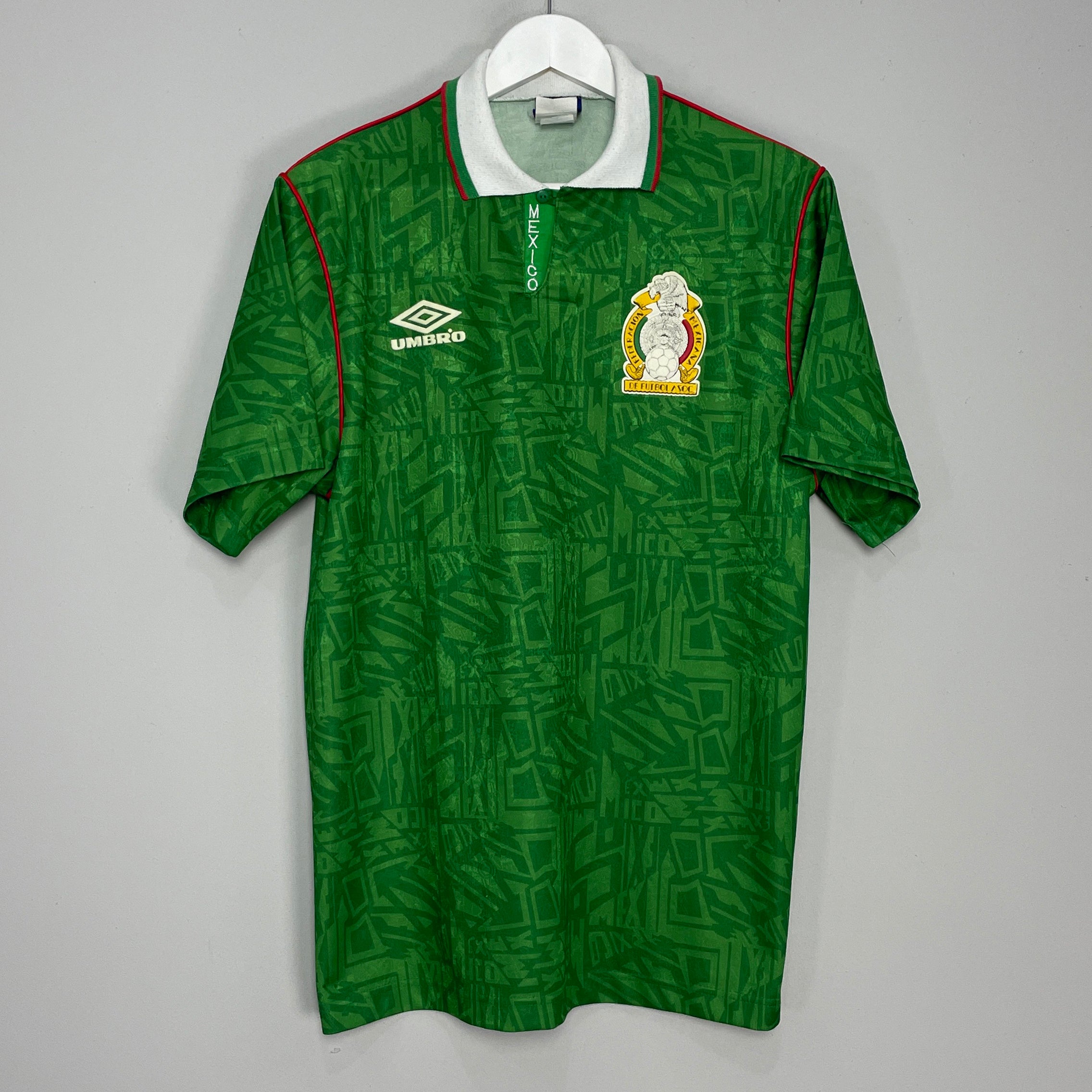 Shop 1994 MEXICO HOME SHIRT (M) UMBRO, classic football shirts, vintage football shirts & retro soccer jerseys at Cult Kits