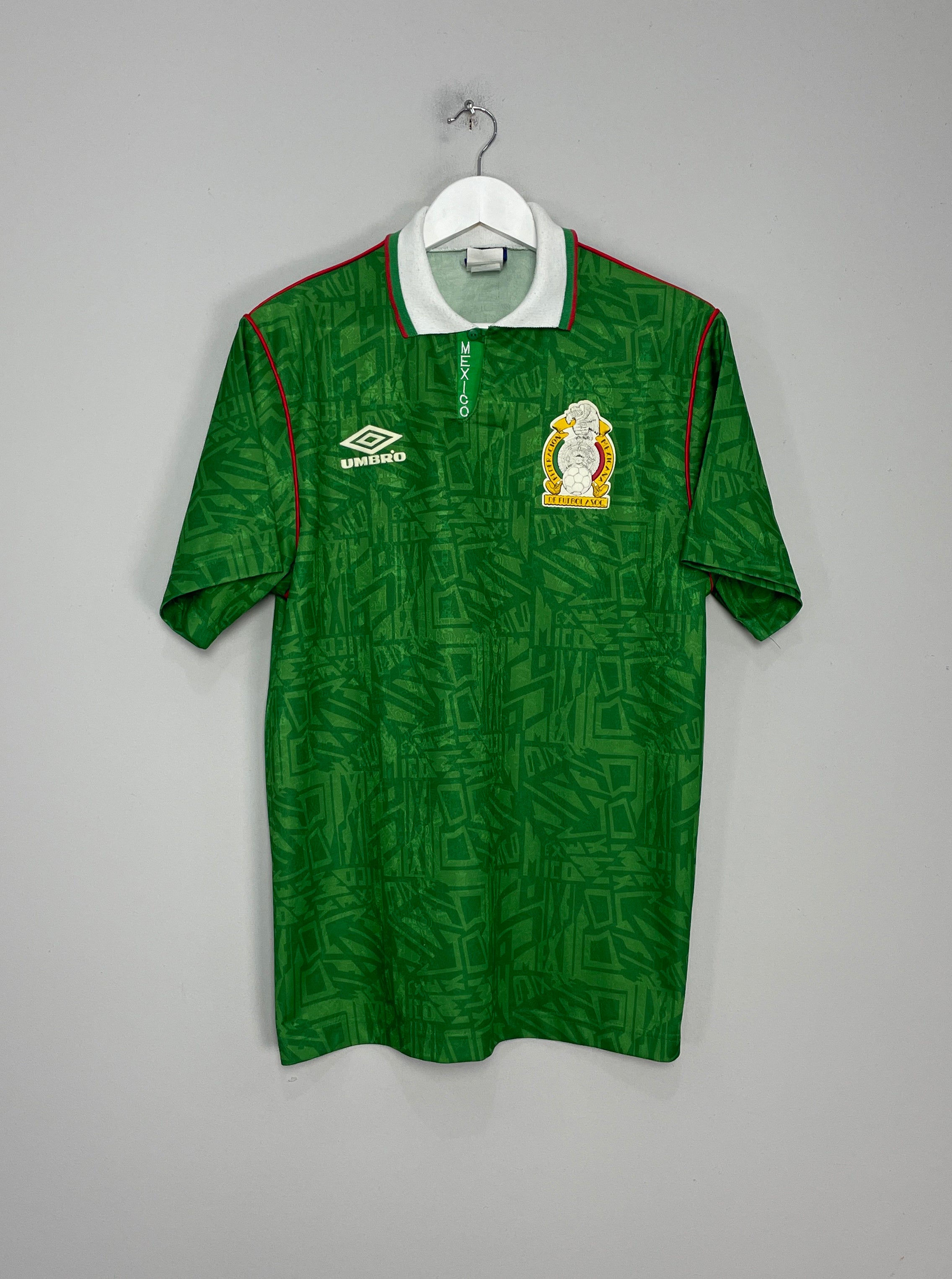 Shop 1994 MEXICO HOME SHIRT (M) UMBRO, classic football shirts, vintage football shirts & retro soccer jerseys at Cult Kits