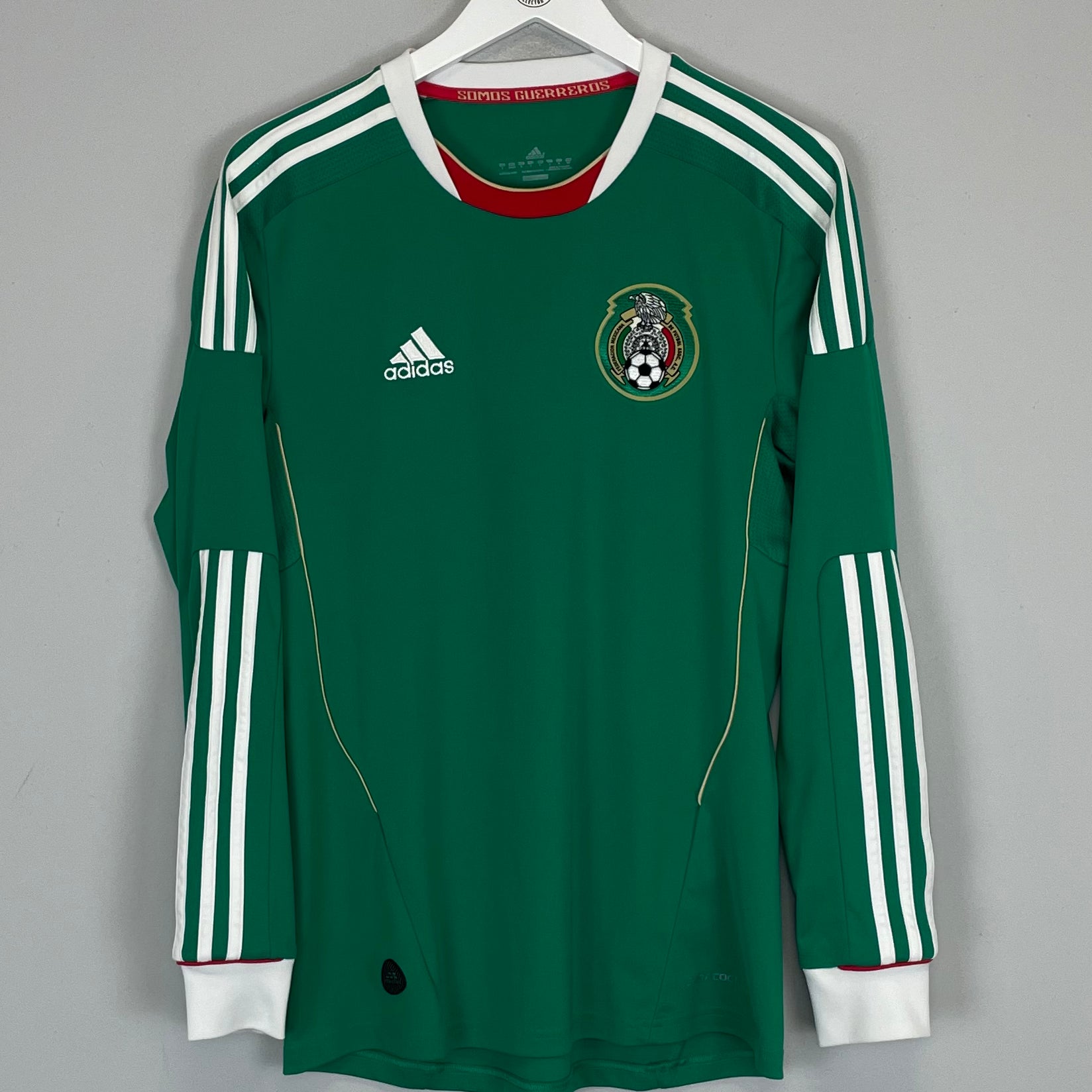 Shop 2011/13 MEXICO L/S HOME SHIRT (S) ADIDAS, classic football shirts, vintage football shirts & retro soccer jerseys at Cult Kits