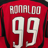 2007/08 AC MILAN RONALDO #99 HOME SHIRT (L) ADIDAS