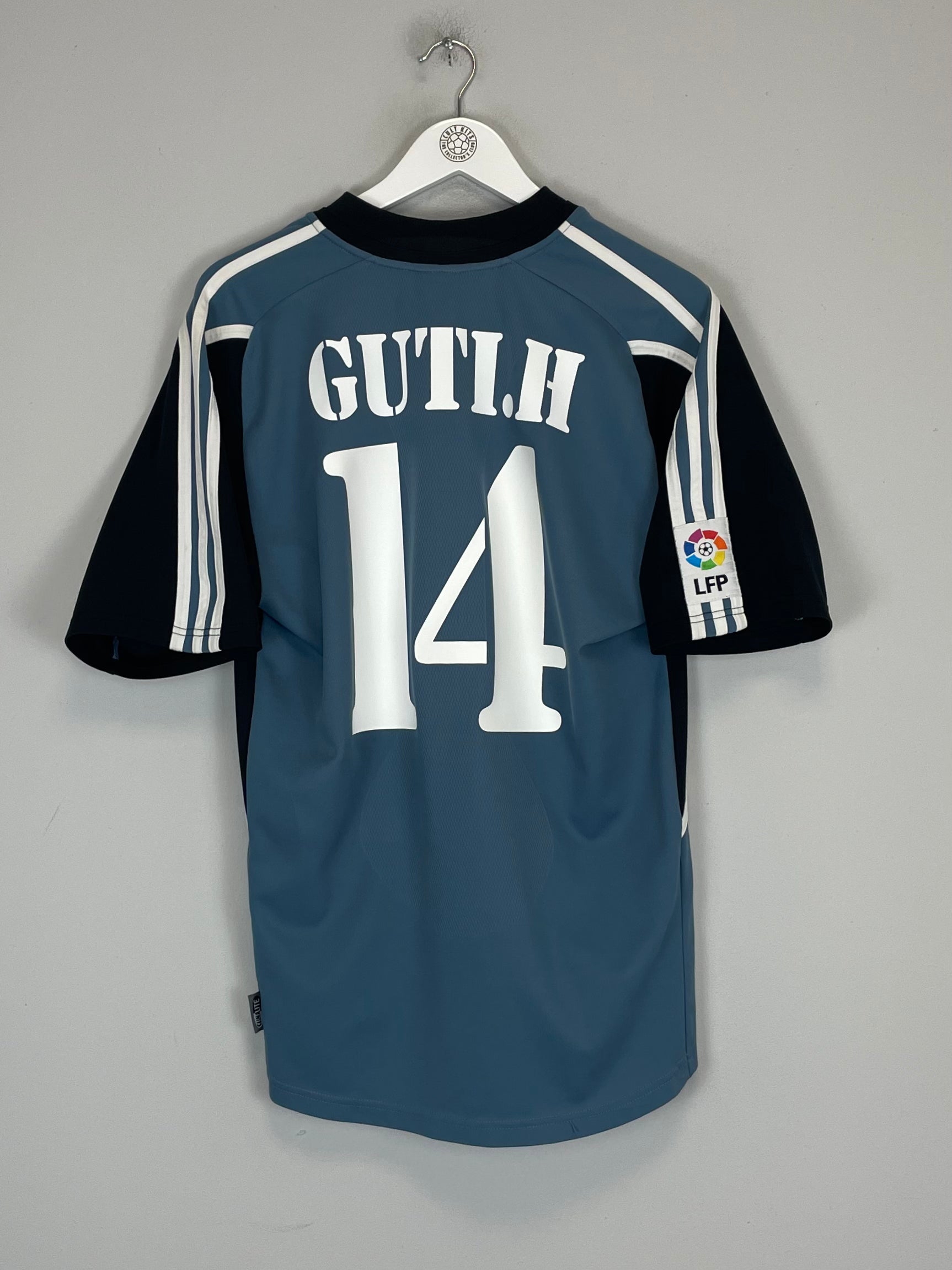 Shop 2001/02 REAL MADRID GUTI #14 THIRD SHIRT (M) ADIDAS, classic football shirts, vintage football shirts & retro soccer jerseys at Cult Kits