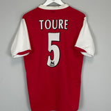 Shop 2006/07 ARSENAL TOURE #5 HOME SHIRT (M) NIKE, classic football shirts, vintage football shirts & retro soccer jerseys at Cult Kits