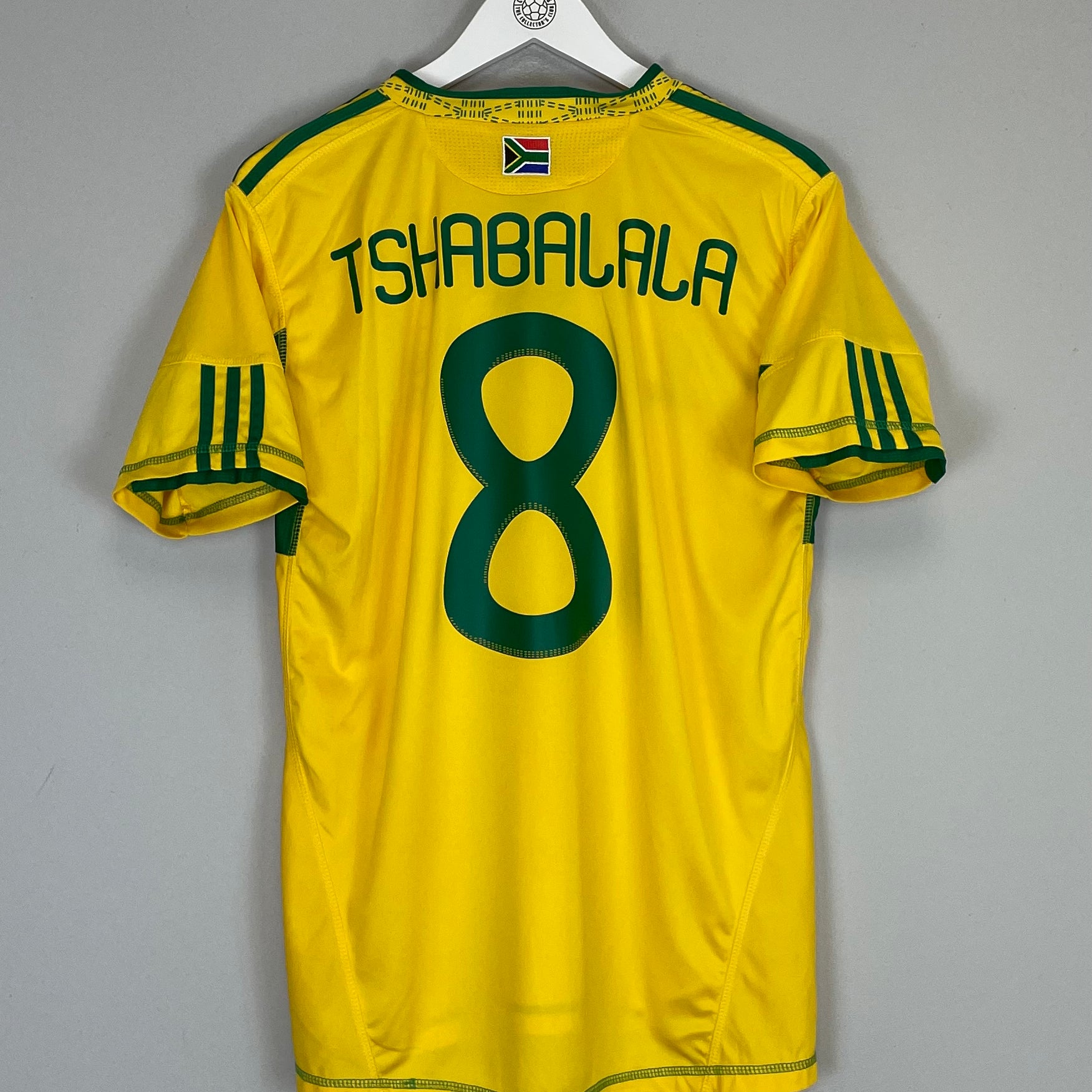 Shop 2010 SOUTH AFRICA TSHABALALA #8 HOME SHIRT (XL) ADIDAS, classic football shirts, vintage football shirts & retro soccer jerseys at Cult Kits