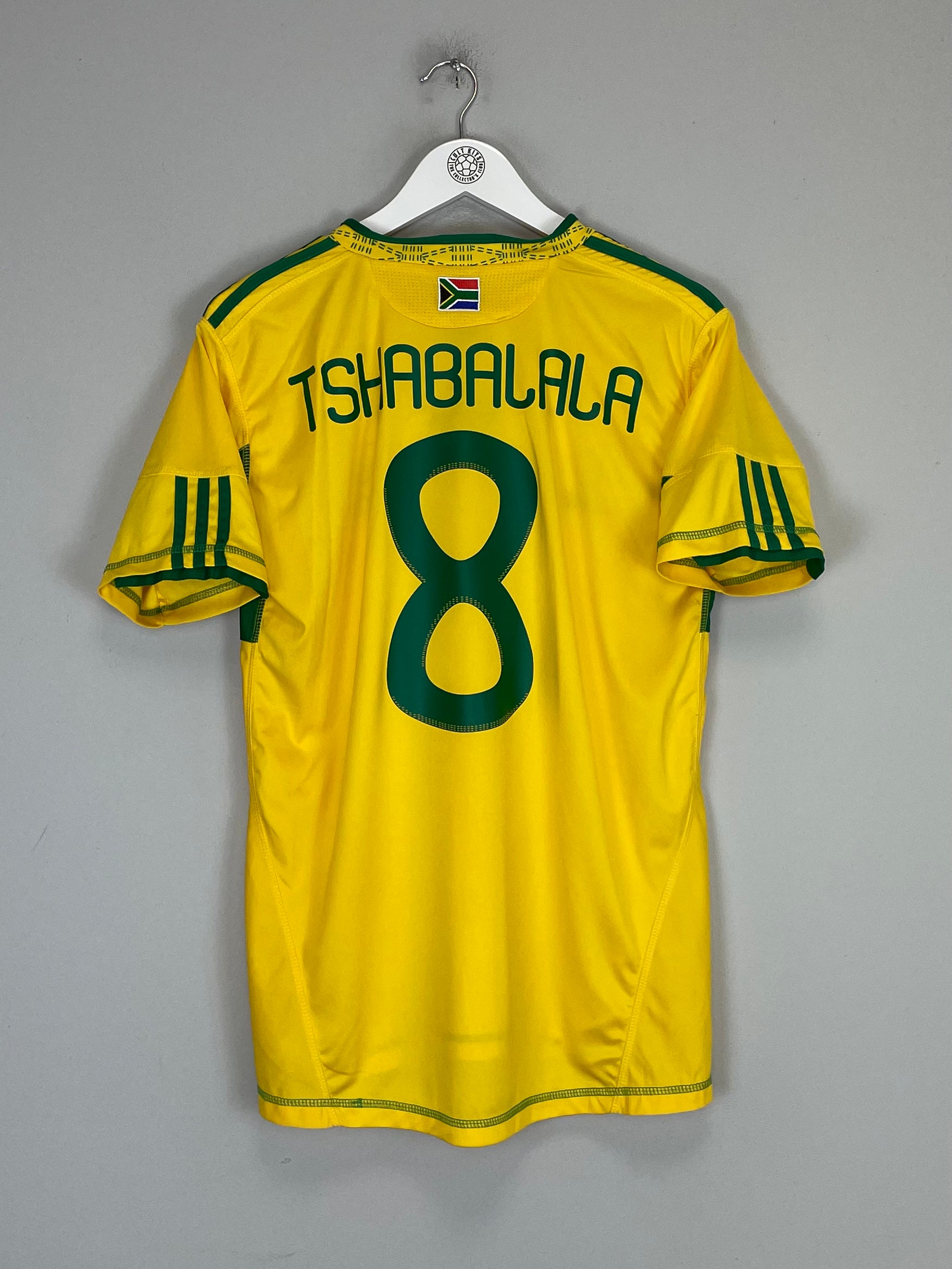 Shop 2010 SOUTH AFRICA TSHABALALA #8 HOME SHIRT (XL) ADIDAS, classic football shirts, vintage football shirts & retro soccer jerseys at Cult Kits