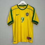 1998/00 BRAZIL RONALDO #9 HOME SHIRT (S) NIKE