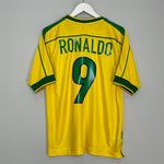1998/00 BRAZIL RONALDO #9 HOME SHIRT (S) NIKE