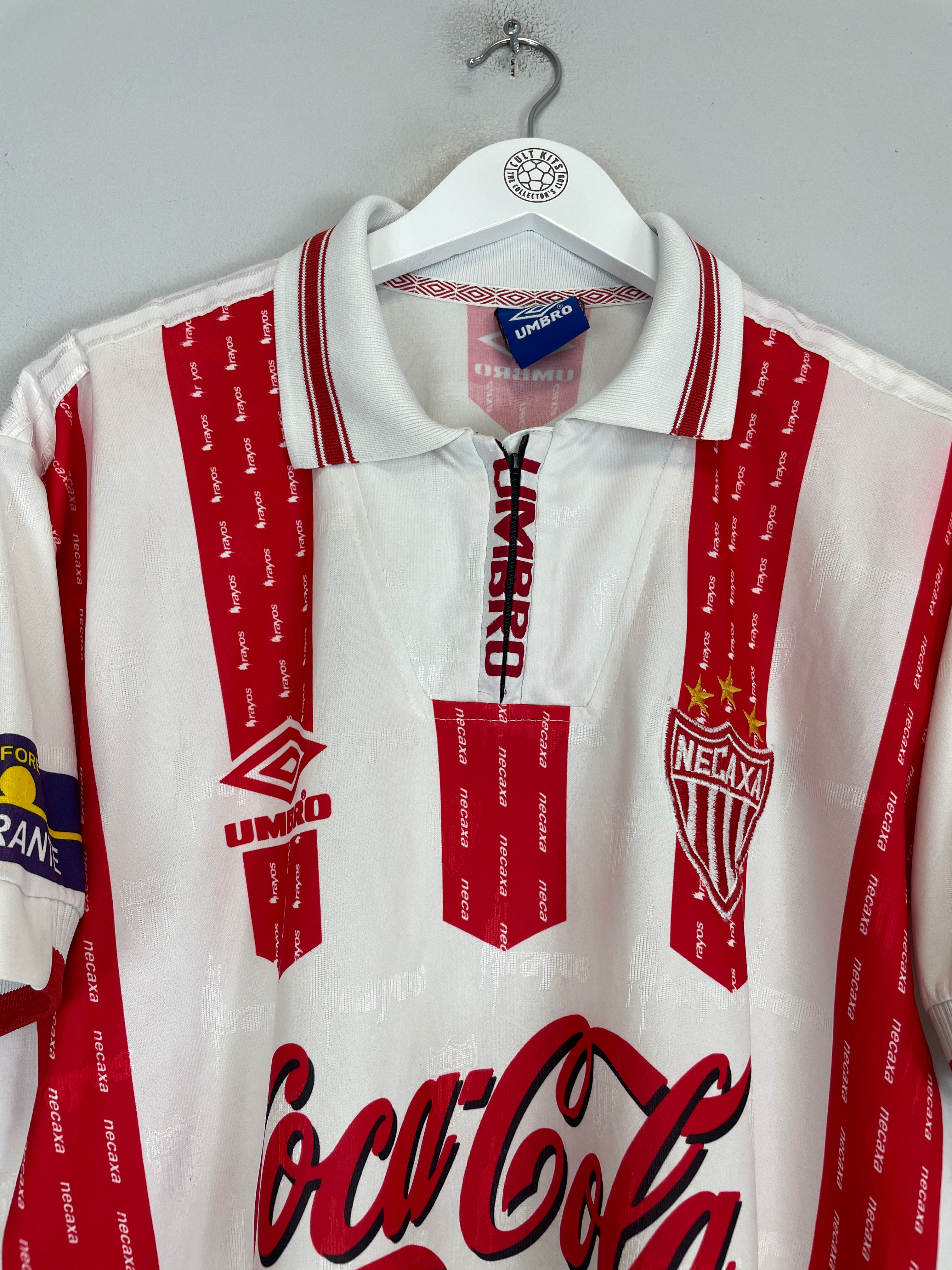 Shop 1999/00 NECAXA HOME SHIRT (XL) UMBRO, classic football shirts, vintage football shirts & retro soccer jerseys at Cult Kits