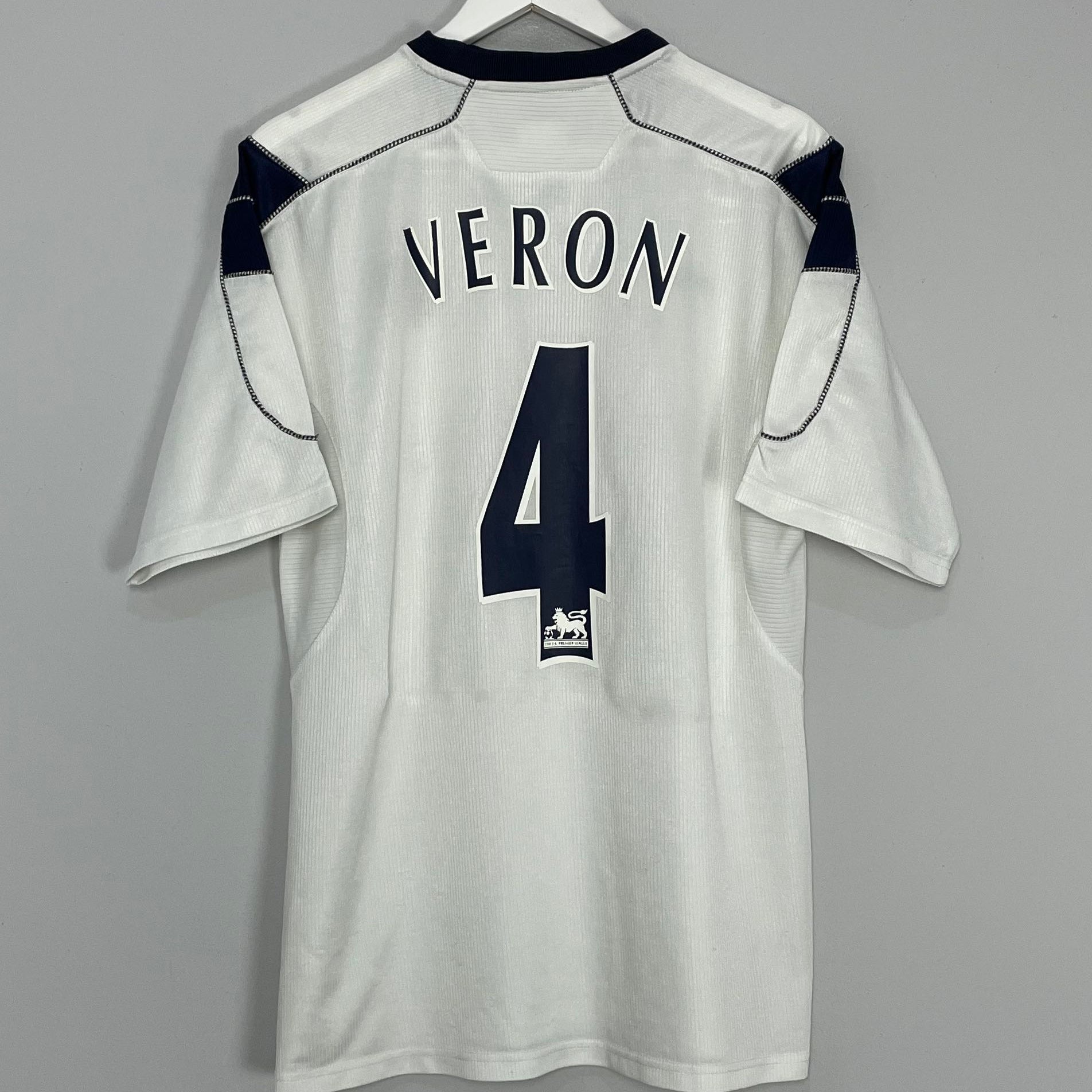 Shop 2000/01 MANCHESTER UNITED VERON #4 AWAY SHIRT (M) UMBRO, classic football shirts, vintage football shirts & retro soccer jerseys at Cult Kits