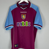 Shop 2000/01 ASTON VILLA GINOLA #14 HOME SHIRT (L) DIADORA, classic football shirts, vintage football shirts & retro soccer jerseys at Cult Kits