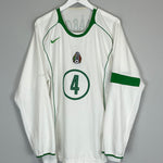 Shop 2005/06 MEXICO R.MARQUEZ #4 L/S AWAY SHIRT (L) NIKE, classic football shirts, vintage football shirts & retro soccer jerseys at Cult Kits