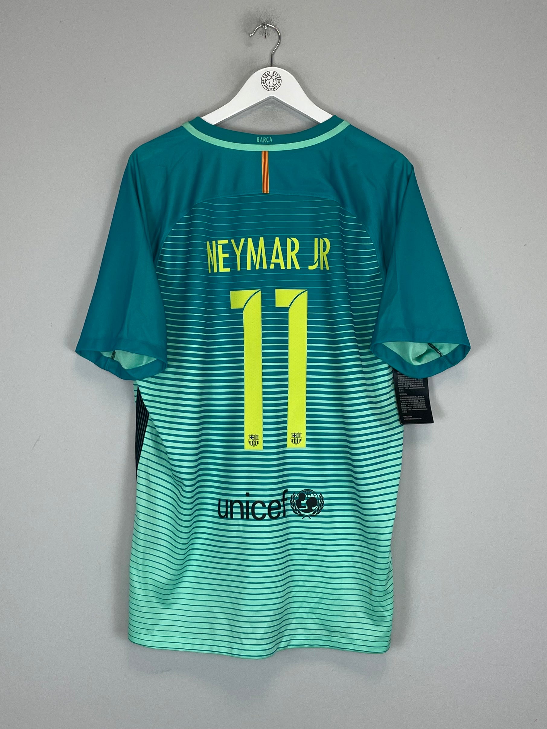 Shop 2016/17 BARCELONA NEYMAR #11 *BNWT* THIRD SHIRT (XL) NIKE, classic football shirts, vintage football shirts & retro soccer jerseys at Cult Kits