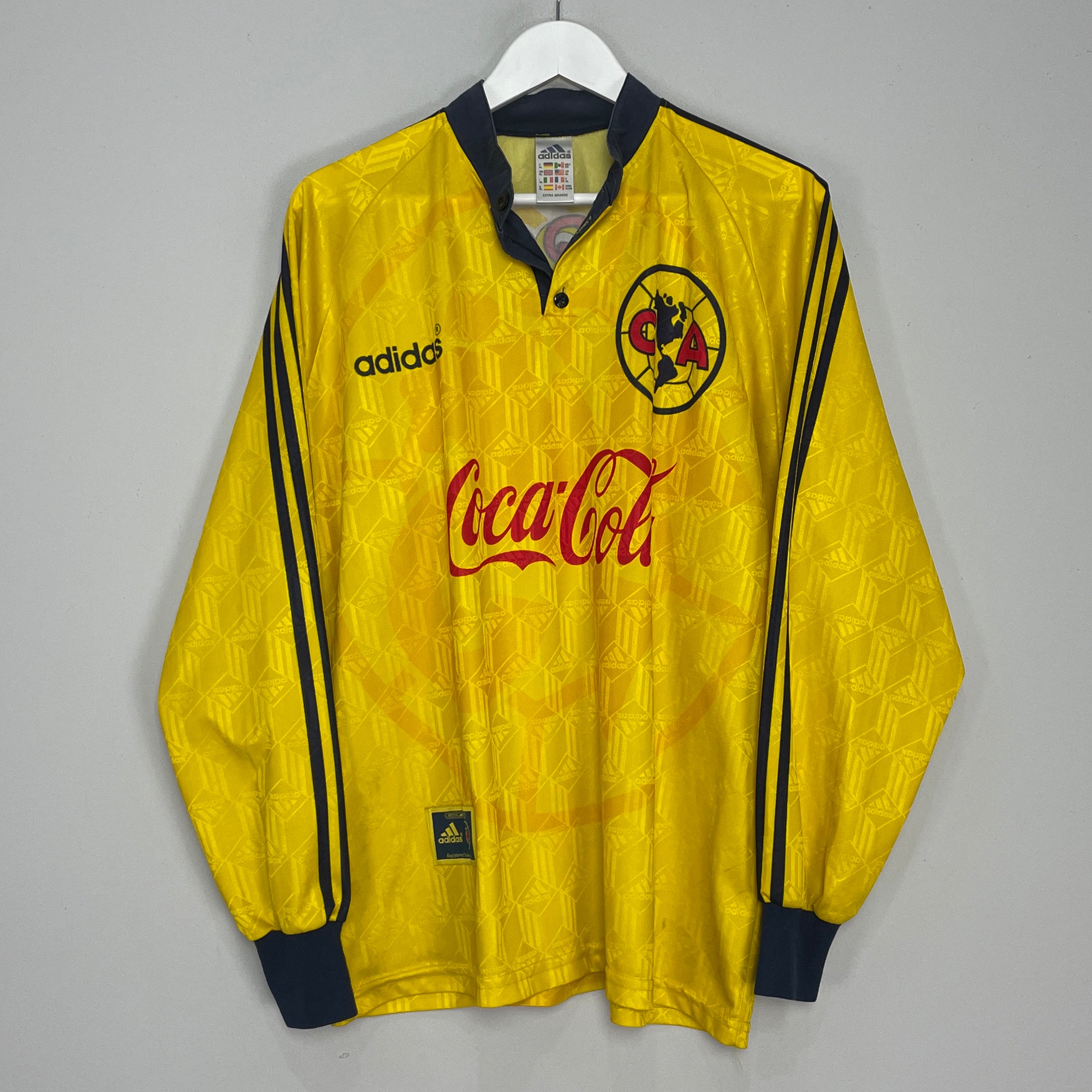 Shop 1996/99 CLUB AMERICA L/S HOME SHIRT (XL) ADIDAS, classic football shirts, vintage football shirts & retro soccer jerseys at Cult Kits