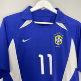 Shop 2002/04 BRAZIL RONALDINHO #10 AWAY SHIRT (M) NIKE, classic football shirts, vintage football shirts & retro soccer jerseys at Cult Kits