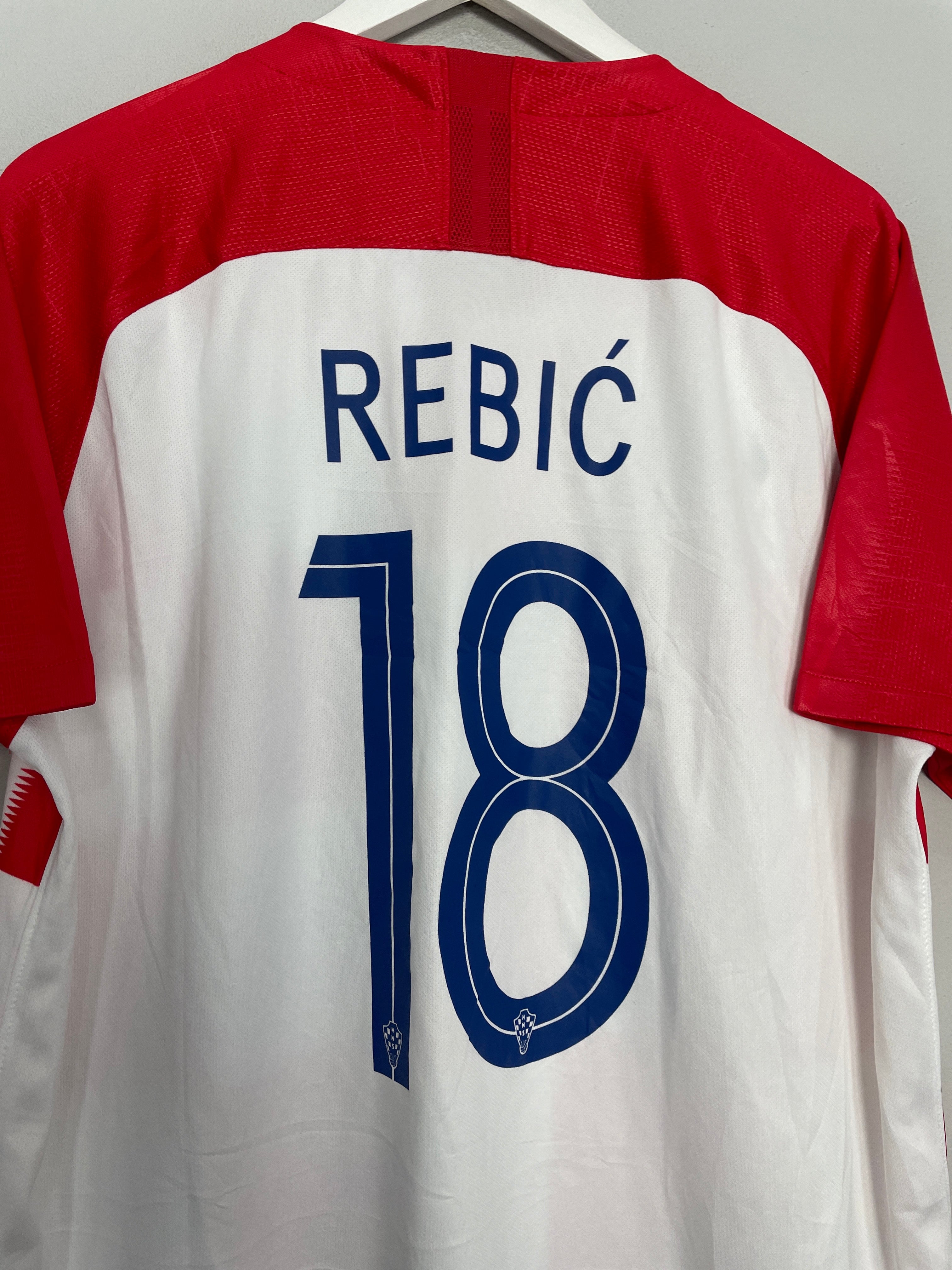 Shop 2018/19 CROATIA REBIC #18 HOME SHIRT (XL) NIKE, classic football shirts, vintage football shirts & retro soccer jerseys at Cult Kits