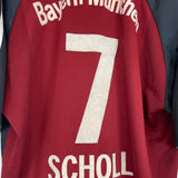 2001/02 BAYERN MUNICH SCHOLL #7 HOME SHIRT (XXL) ADIDAS